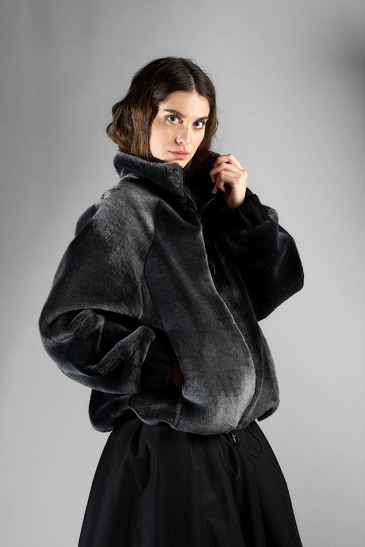 DANIELE BASTA LEATHER AND SILVER JACKET